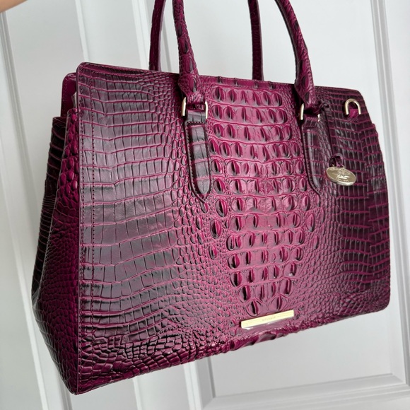 Brahmin Finley Carryall Sugar Plum Melbourne Leather - Picture 2 of 9